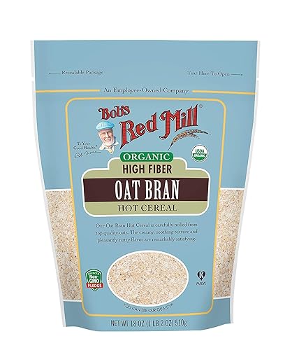 Bobs Red Mill Cereal caliente orgánico de salvado de avena de 18 onzas paquete de 2
