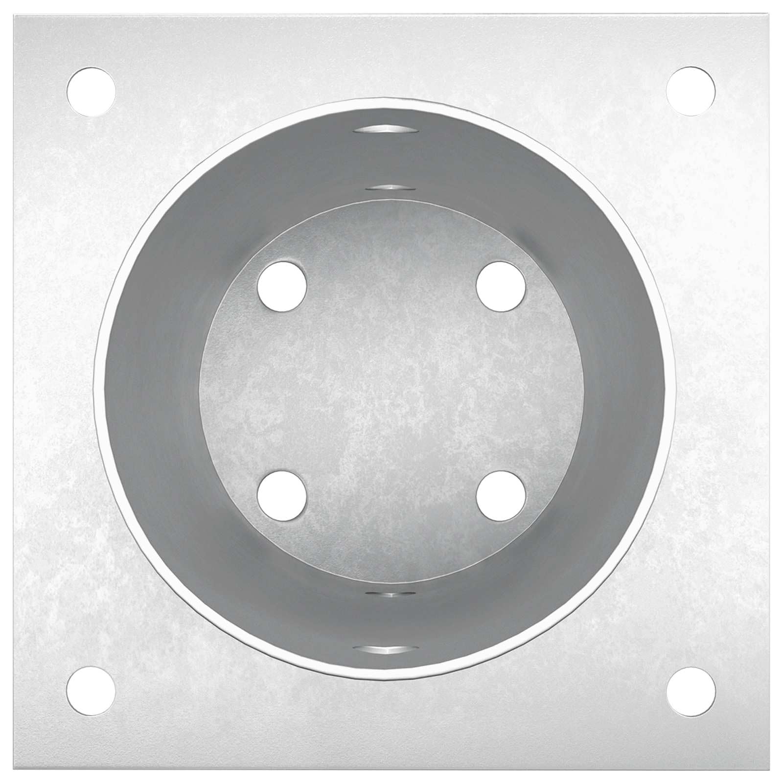 12 x kotwa podłogowa 15 x 15 x 15 cm, metalowa, srebrna, śledzie do mocowania instalacji zewnętrznych, kotwy ogrodowe do kominków, mis paleniskowych