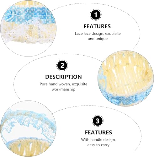 Miniatura 6 de YARNOW 3 piezas de colección de granja, arreglo floral de Pascua para niños, cielo de mano, mango de lazo, fotografía de fiesta, adornos de tamaño