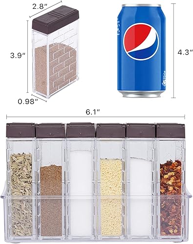 Miniatura 2 de URALFA Mini salero y pimentero con tapa, coctelero de especias de plástico, para condimentos, recipientes de especias de viaje sin especias, color