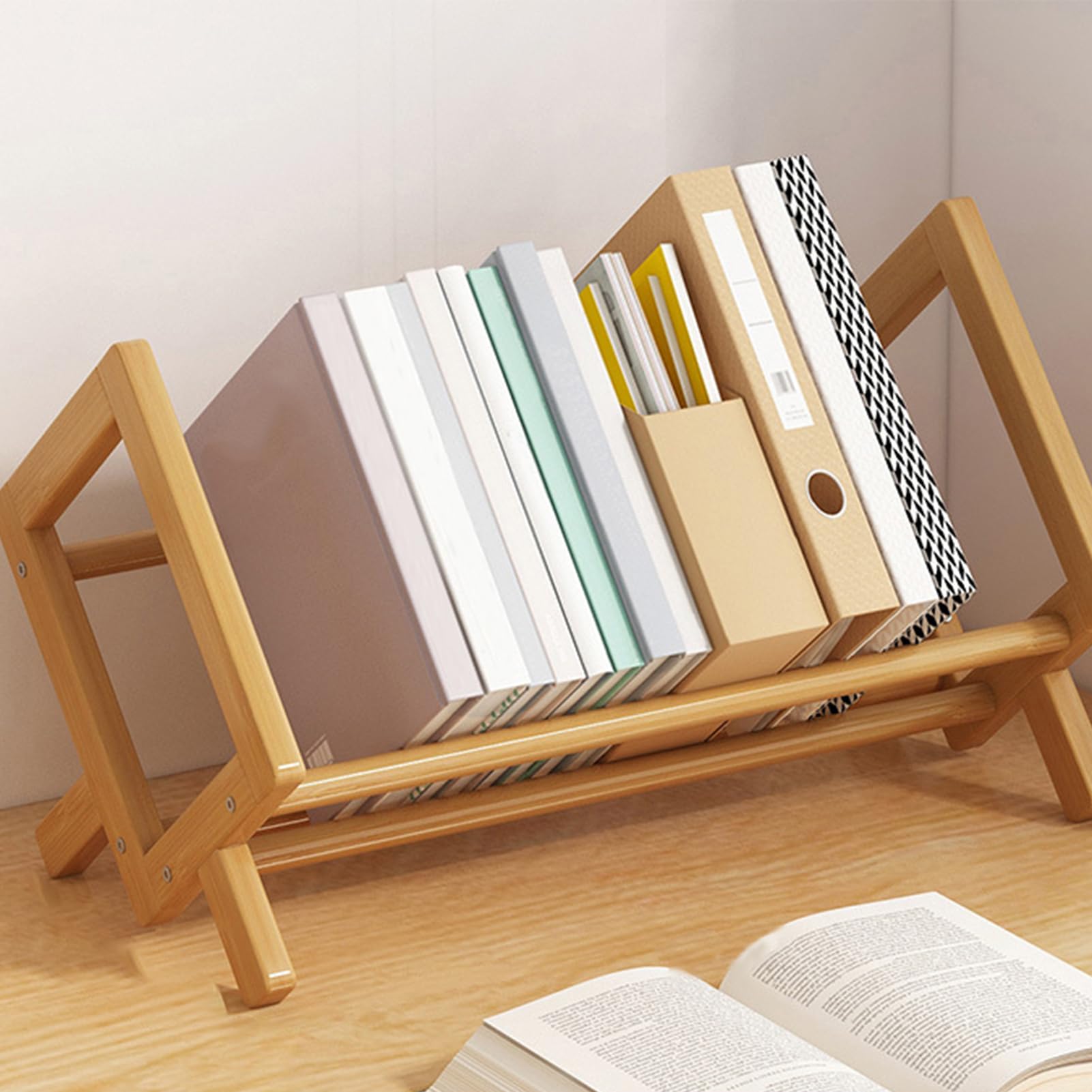 Generico Organizzatore da scaffale per scrivania - Scaffale per libreria da banco inclinabile | da scrivania e organizer da per forniture di libri, ufficio, casa, studio, moderno espositore