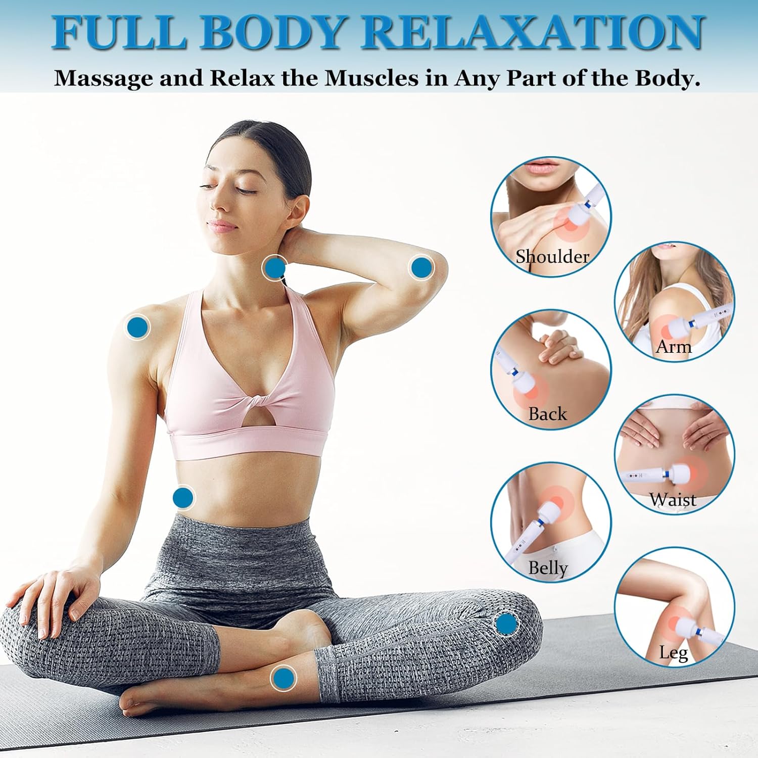 Powerful Wired Vibration Massager for Muscle Aches, Back Relief and Full Body Comfort (White)