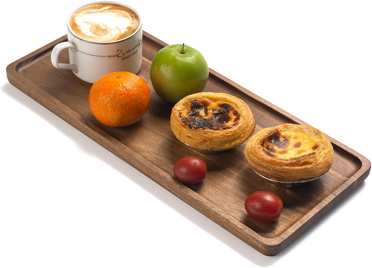 Bathroom Vanity Tray, Bathroom Tray for Counter, Toilet Tank Tray, Wood Bathroom Tray for Organizing and Home Decor (13.8 x 6 x 0.8 inch) - Image 4