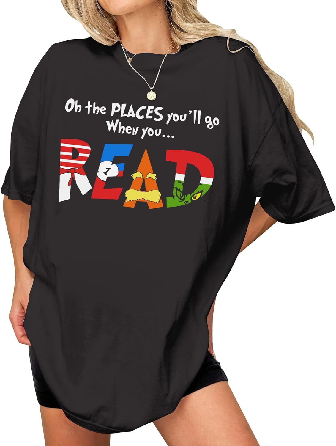 The Places Reading Teacher Shirt - Read Across America Teacher Shirts - Read More Books Character Tshirt