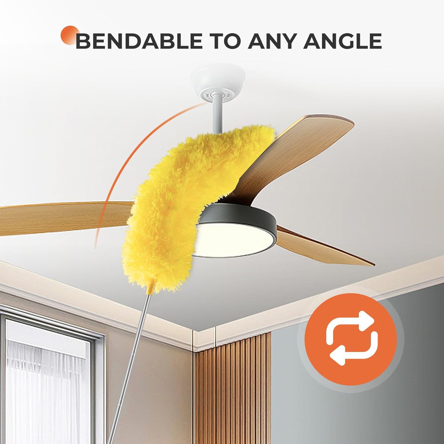 Dusters for Cleaning High Ceiling Fan, Microfiber Feather Duster
