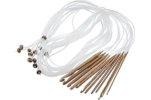 AUEAR Bamboo Tunisian Crochet Hook Set