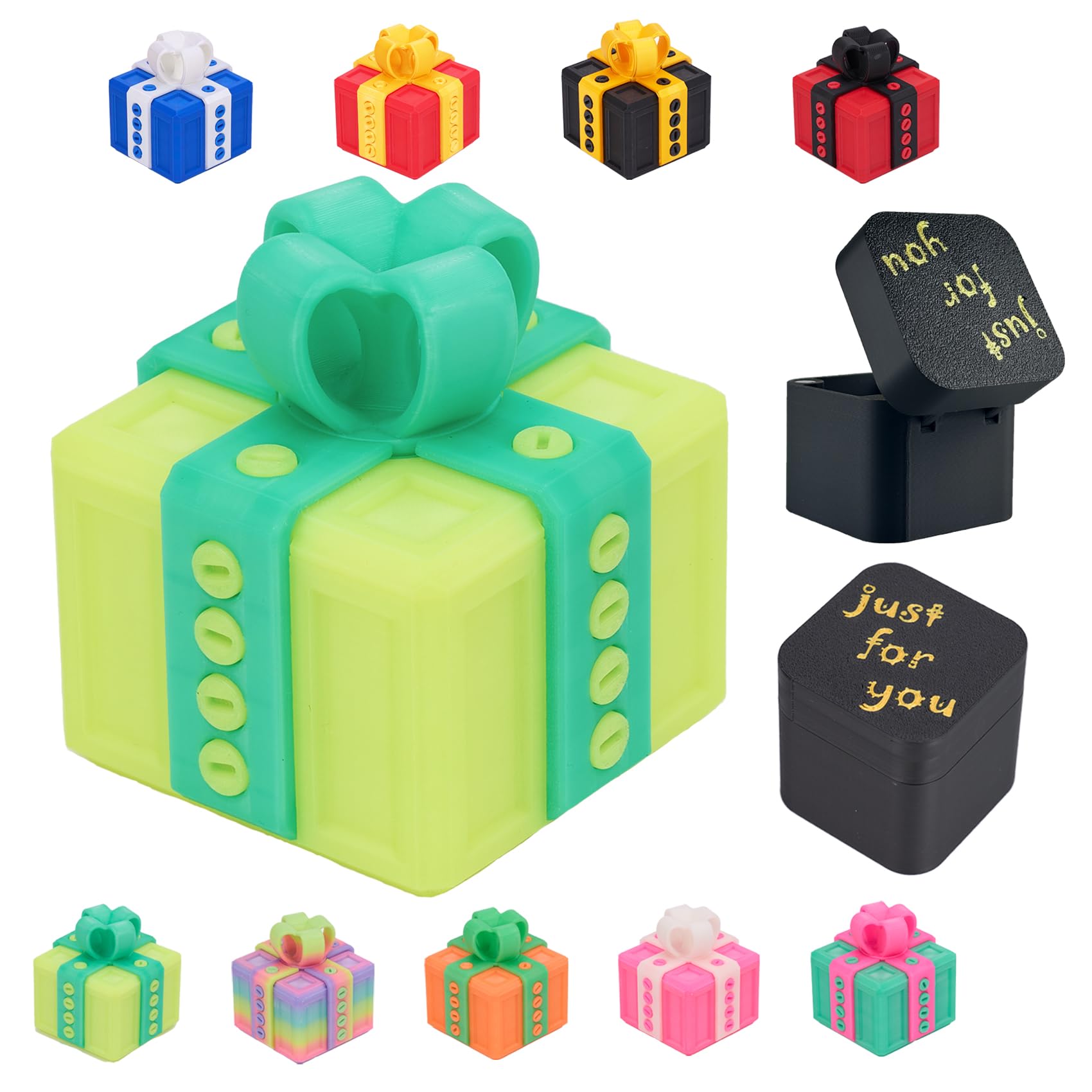 Annoying Gift Box with Screws,Includes Finger Box Inside,Prank Pop-up Finger Fun Gag Novelty Gift,Glow in The Dark Color,Take-Apart Puzzle Surprise