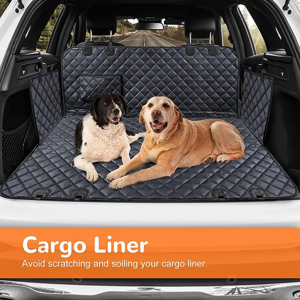Funda Coche Perro Asiento Trasero, para Opel Crossland X 2017-2024 Resistente y Impermeable, Antideslizante, Protector Coche Perros Asiento Trasero,B Orange