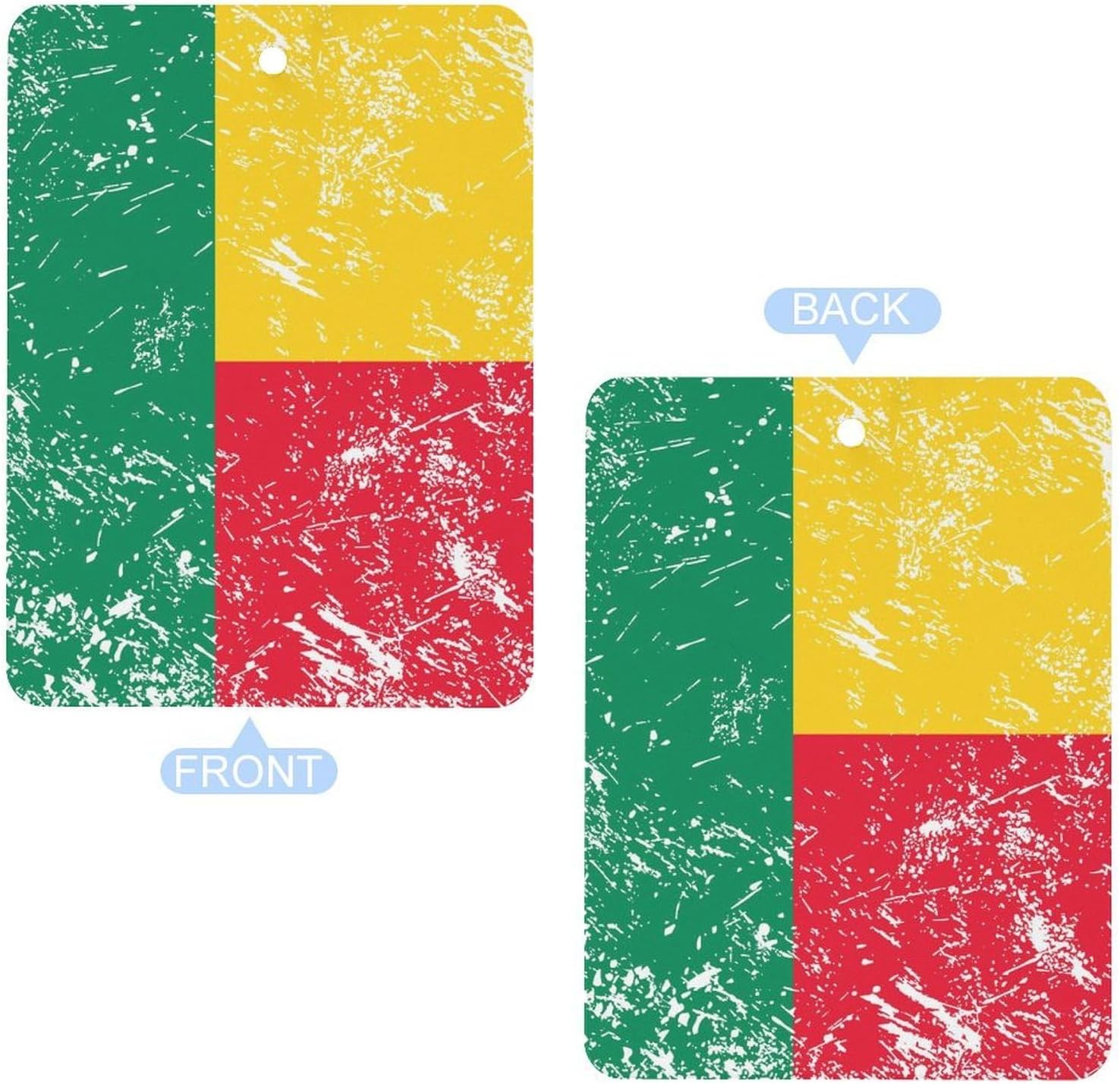 Benin Vintage Flag Car Air Freshener Hanging Car Scent Cards Decor Interior Accessories