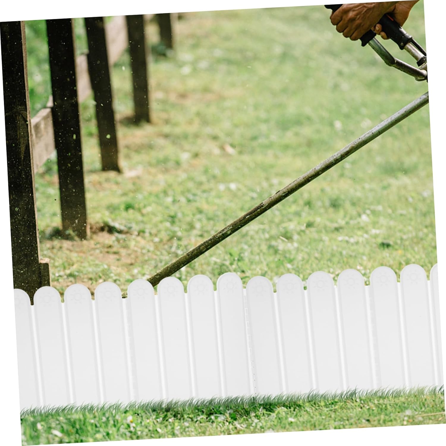 1Bag Garden Edging Border Fence High Long Plastic Fencing for Courtyard and Garden Decor Easy to Assemble Reusable Lawn Edging