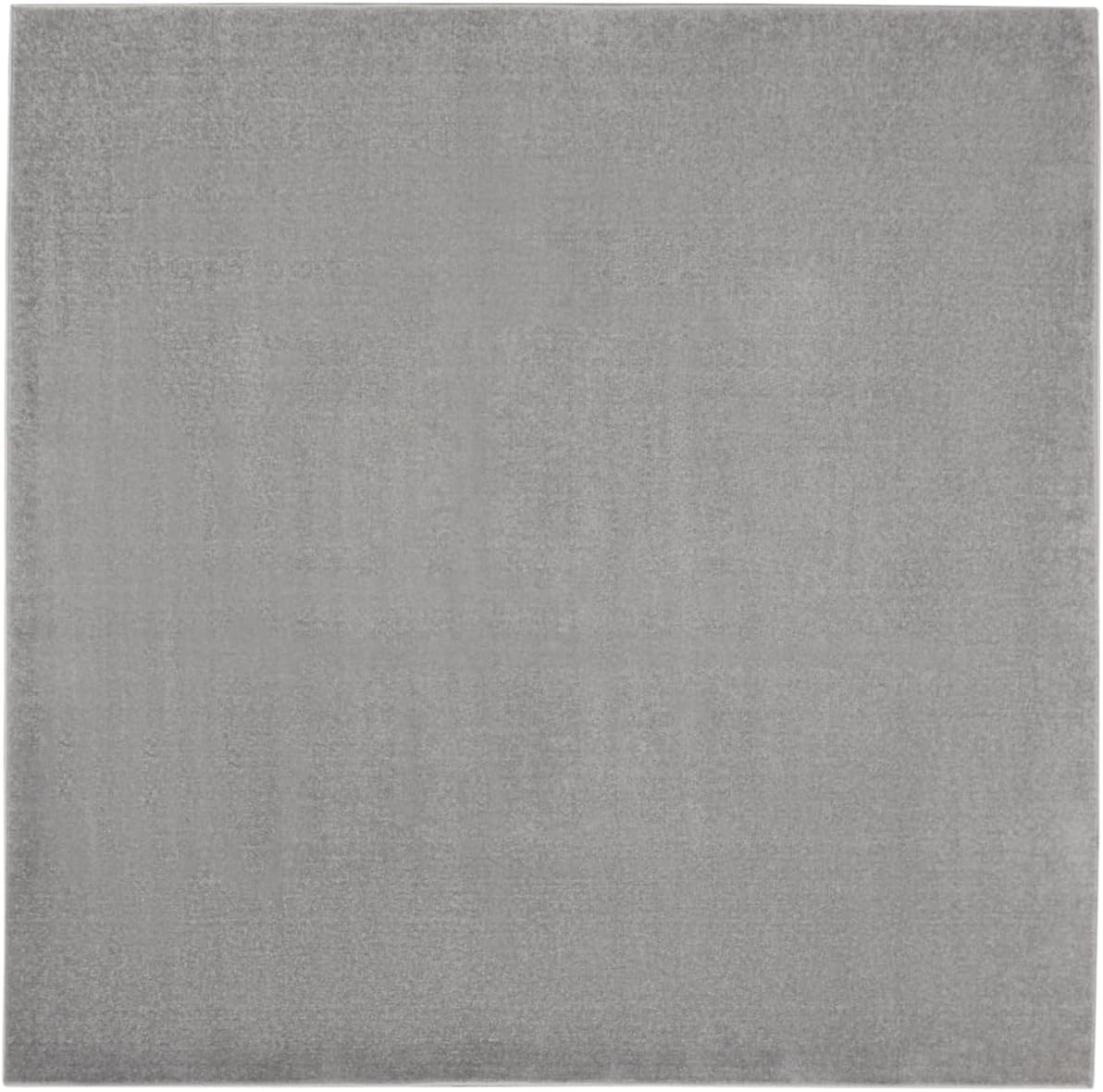 HomeRoots 479846 5 x 5 ft. Silver Gray Non Skid Indoor & Outdoor Square Area Rug