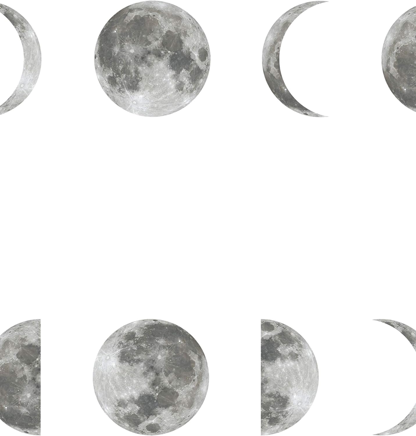 Phases of The Moon - Peel and Stick Wallpaper (6 Sheet Pack - 2ft x 9ft) by Simple Shapes
