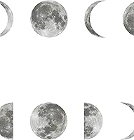 Vista 4 de Simple Shapes Phases of The Moon - Papel tapiz autoadhesivo (hoja individual de 2 x 9 pies)