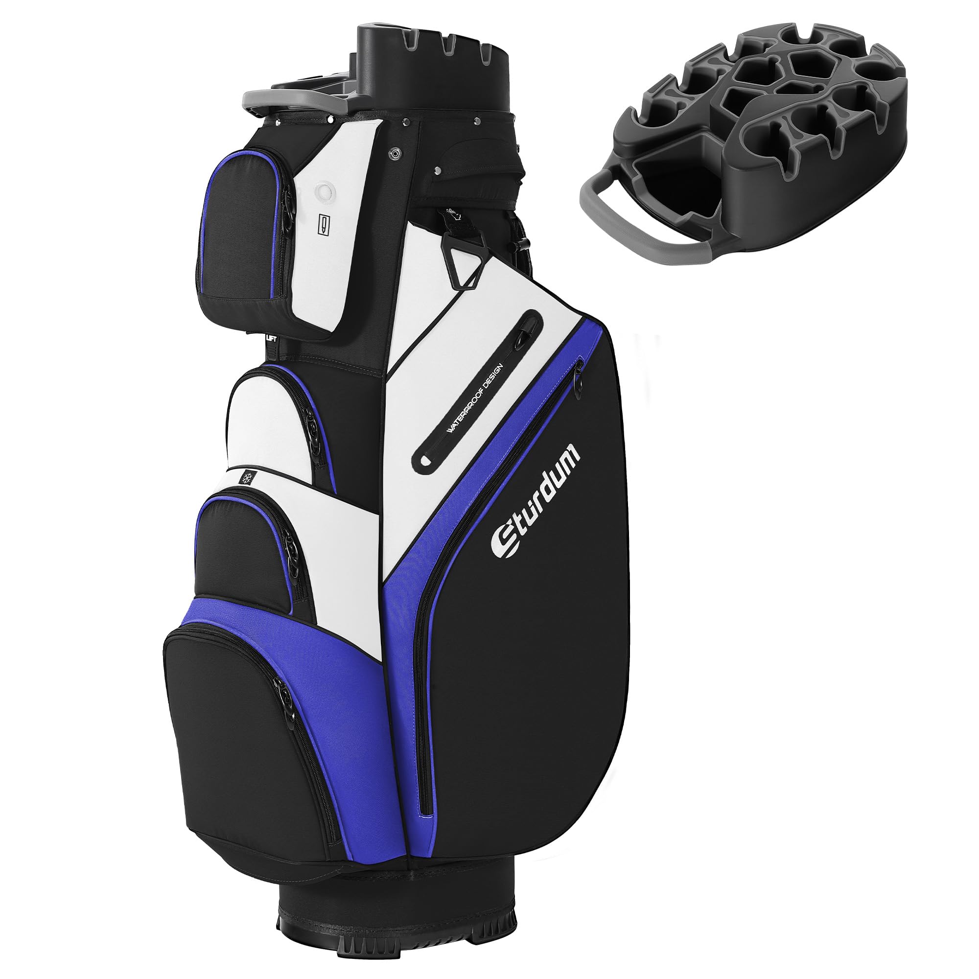 14-Way T-Lock Golf Cart Bag with Rigid Inner Shell