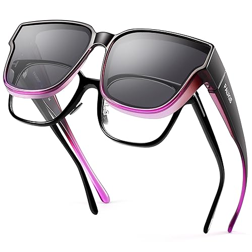 Fit Over Glasses Sunglasses for Women Men, Polarized UV Protection