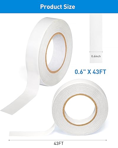 Miniatura 3 de 3 rollos de cinta de doble cara para manualidades, arte, álbumes de recortes, fotografía, respaldo de papel, desgarro a mano. 0.6 pulgadas por 43