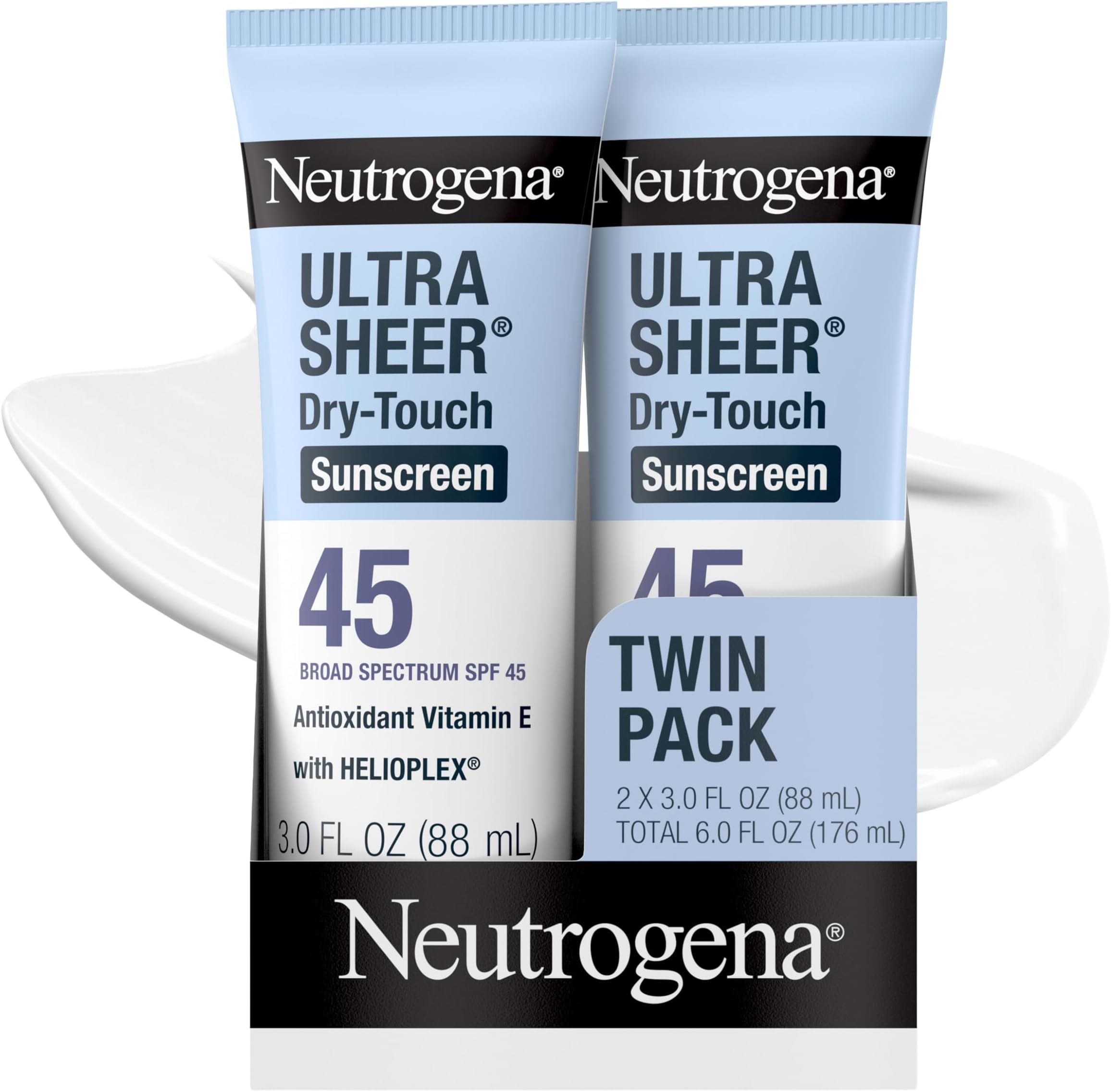Neutrogena Ultra Sheer Sunscreen SPF 45 Twin Pack, 6 oz. by Neutrogena