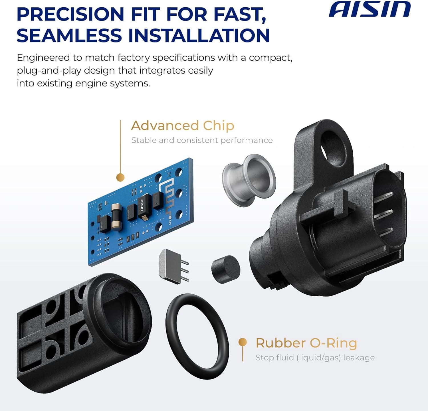 AISIN AFTERMARKET CKSGM-00597 Set of 2 Crankshaft Position Sensors - Compatible with Cadillac DeVille 00-05, Eldorado 00-02 Seville 00-04, Oldsmobile Aurora 01-03, Pontiac Bonneville 04-05 - 4.0L 4.6L