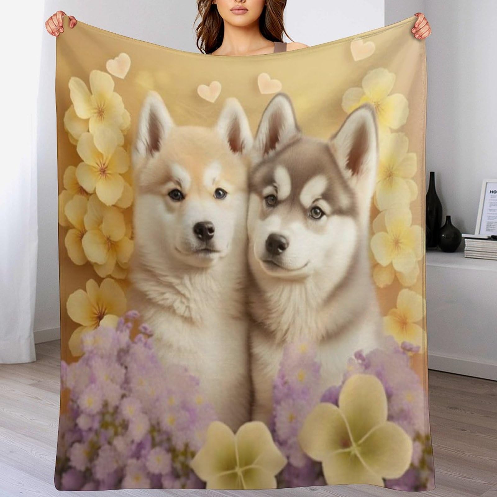 Couverture de canapé motif chien pour un intérieur chaleureux