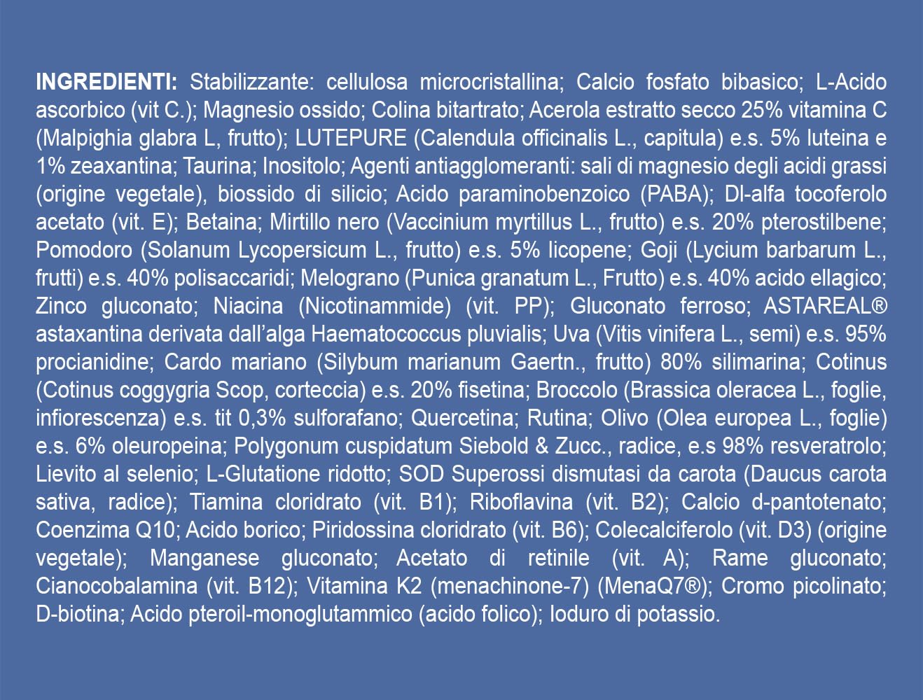 EUROSUP MAXI VIT – Multivitaminico Avanzato | 47 Nutrienti | Vitamine, Minerali, Antiossidanti, Fitonutrienti | Coenzima Q10, Resveratrolo, Glutatione | Supporto Energia, Metabolismo, Vitalità