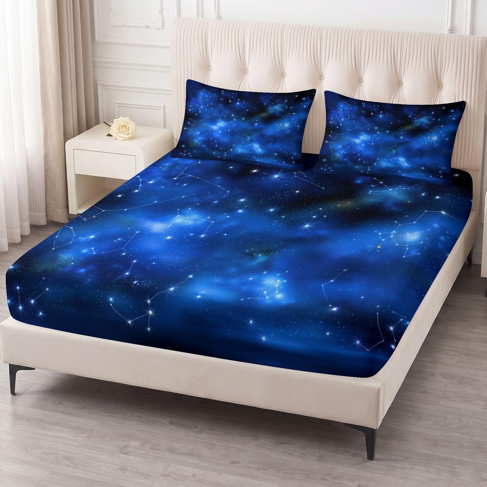 Prześcieradło z gumką King Space 150 x 200 cm, prześcieradło na materac