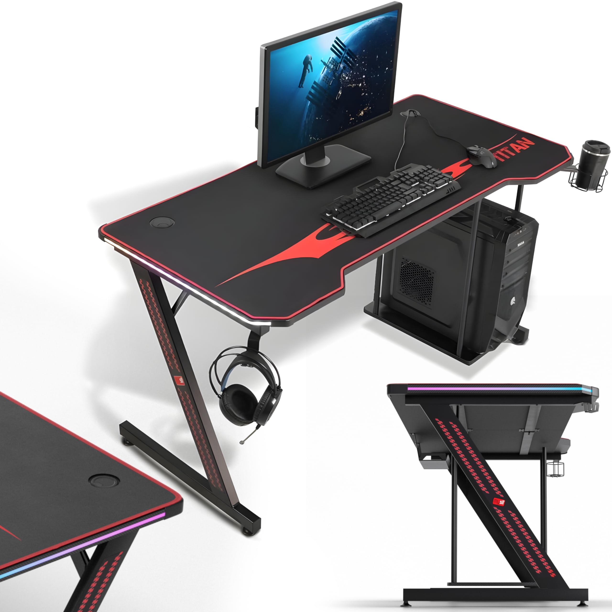 My SIT Gaming Table Titan with Color Change RGB LED Light