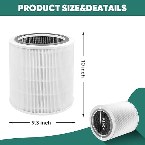 Miniatura 6 de Filtro de repuesto Core 400S compatible con el purificador de aire LEVOIT Core 400S, reemplazo de filtro de carbón activado de alta eficiencia H13