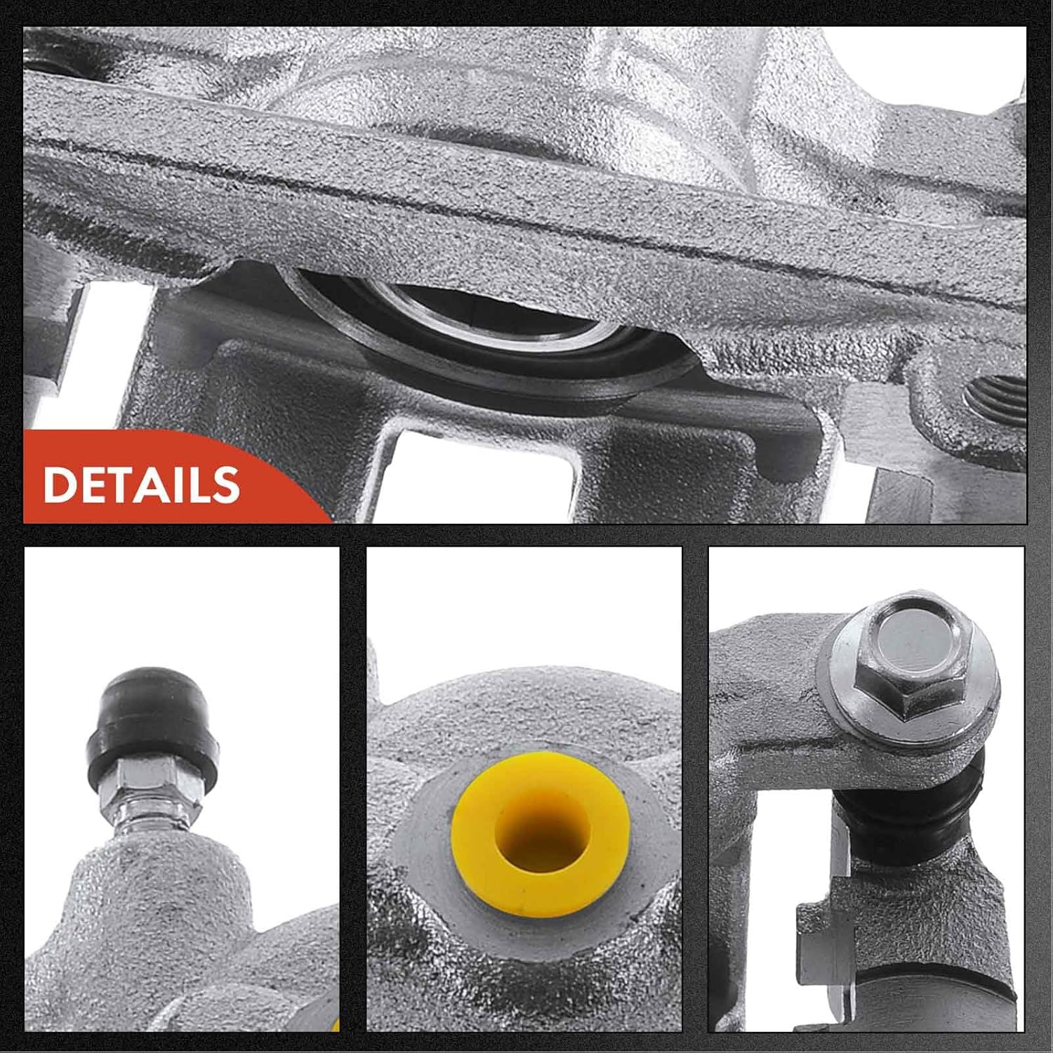 A-Premium Disc Brake Caliper Assembly with Bracket Compatible with Nissan Models - Leaf 2011-2025, Rogue 2014-2020, Rogue Sport 2017-2022 - Rear Right Passenger Side