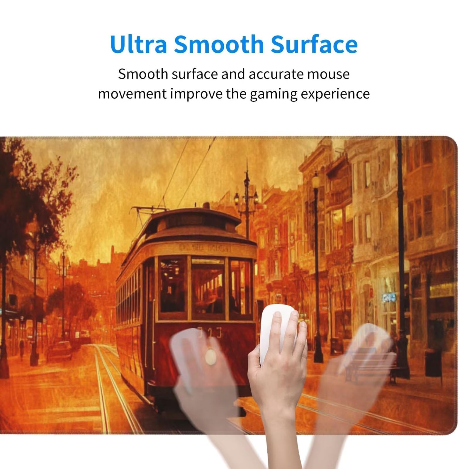 Alfombrilla Ratón Londres Alfombrilla Ratón XXL 1600 x 800 mm, Paisaje Mouse Pad Gaming con Bordes Cosidos, Impermeable Mousepad XXL Base de Goma Antideslizante Duradera, Mouse Pad para Oficina Q1102