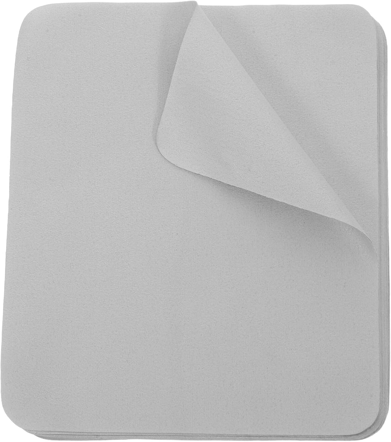 100pcs Double-Sided Microfiber Eyeglass Cleaning Cloths, Ultra-Soft Light Gray Suede-Like Lens Wipes for Glasses, Camera Lenses, and Electronic Screens