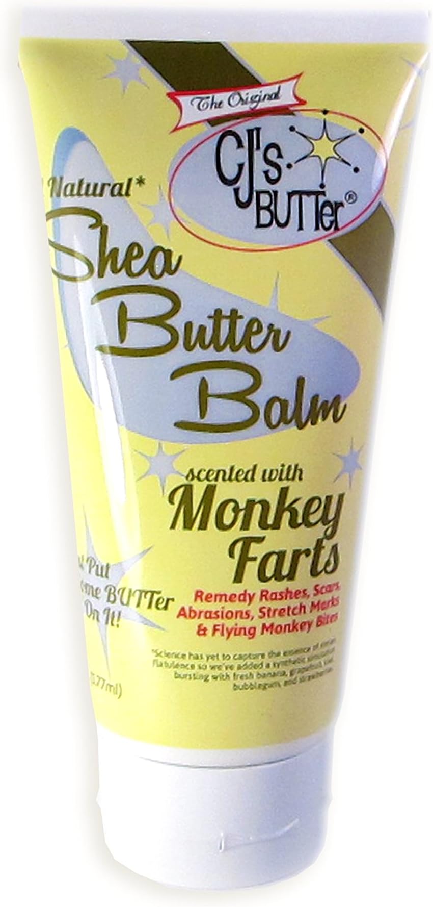The Original CJ's BUTTer® All Natural Shea Butter Balm - Monkey Farts, 6 oz. Tube