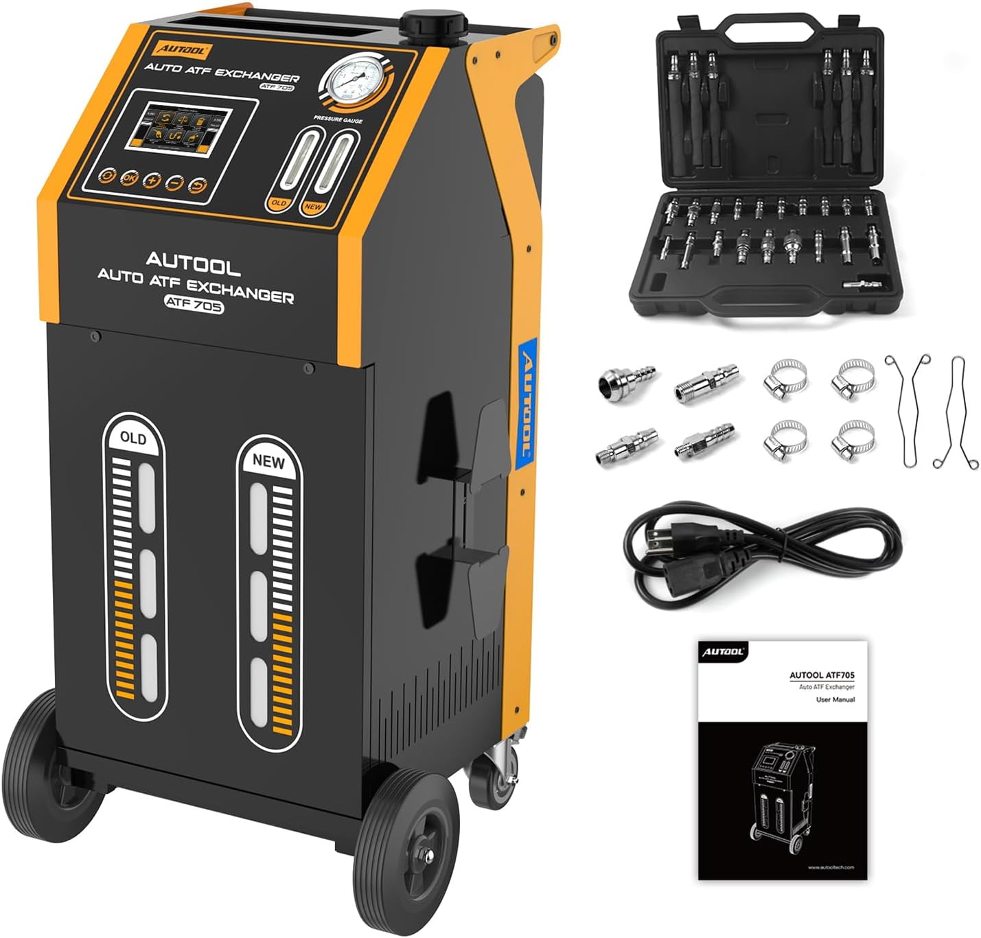 Automatic ATF Exchanger, Fully Auto Transmission Fluid Exchange Machine with 5-Inch IPS Screen, Smart Oil Direction Recognition, 20L Tanks, Equal-Volume Exchange for All Automatic Transmissions