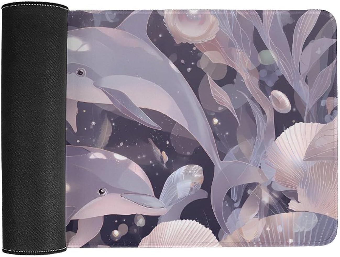 Dolphins Pearls Desk Mat Gaming Mouse Pad Accessories Non-Slip 30x60cm image 3