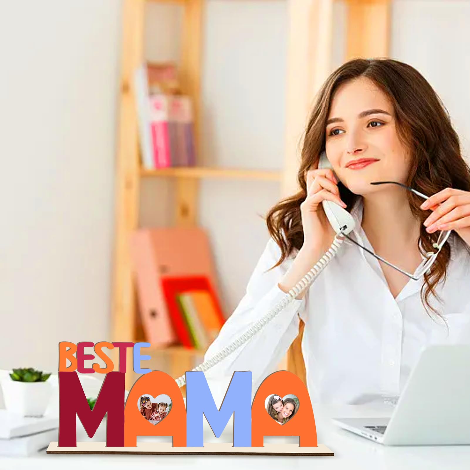 Cornice Portafoto In Legno MAMA PAPA Fai Da Te, Lettere Da Decorare Con Colori E Adesivi, Set Creativo Per Bambini, Regalo Compleanno Genitori Nonni