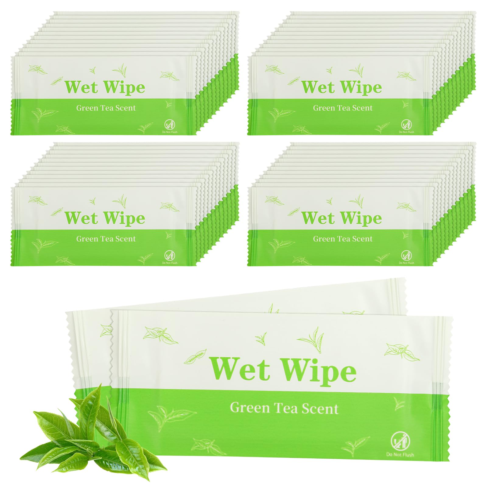 Hipruict Individual Hand Wipes 100 PCS Wet Wipes Individually Wrapped Wet Napkins Travel Size for Wedding Barbecue Restaurant