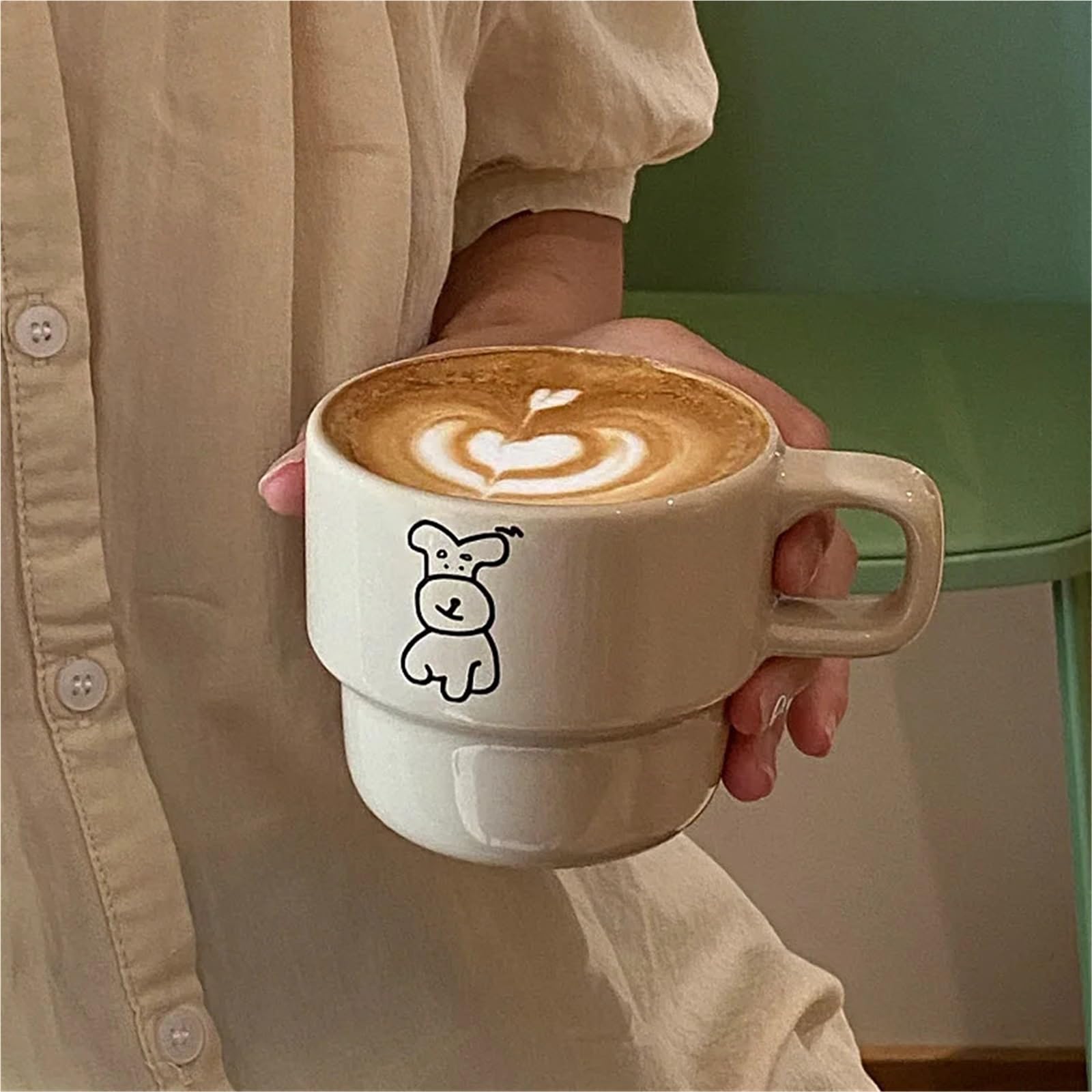 2 pezzi tazza di caffè for cani simpatico cartone animato al latte delicato for autunno e inverno in ceramica for coppia Per Coppie