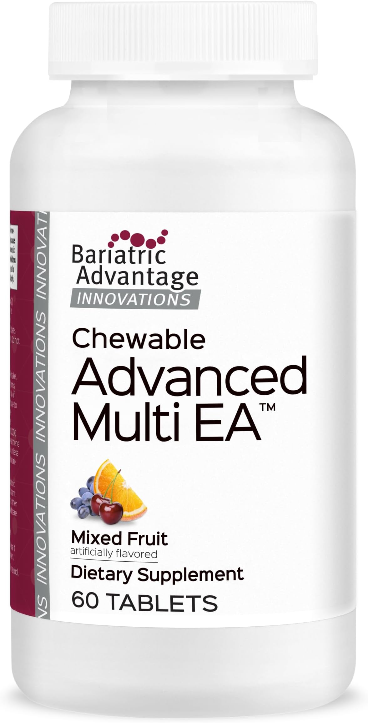 Chewable Advanced Multi EA - High Potency Daily Multivitamin with Iron for Bariatric Surgery Patients - Mixed Fruit Flavor - 60 Count