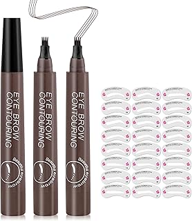 3 bolígrafos de cejas Microblading color marr...