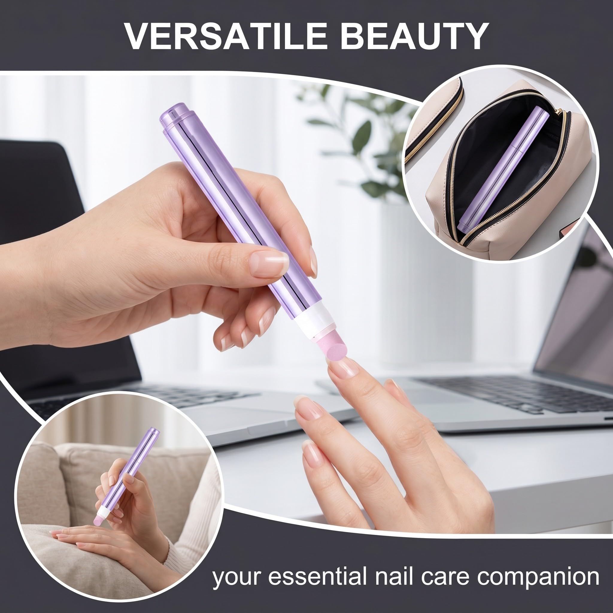 GXGM 2 Pezzi Penna Olio per Cuticole Unghie, Nail Care Pen, Strumento 3 in 1 per Rimuovere, Idratare e Rinforzare Cuticole, Ripara Unghie Secche e Screpolate