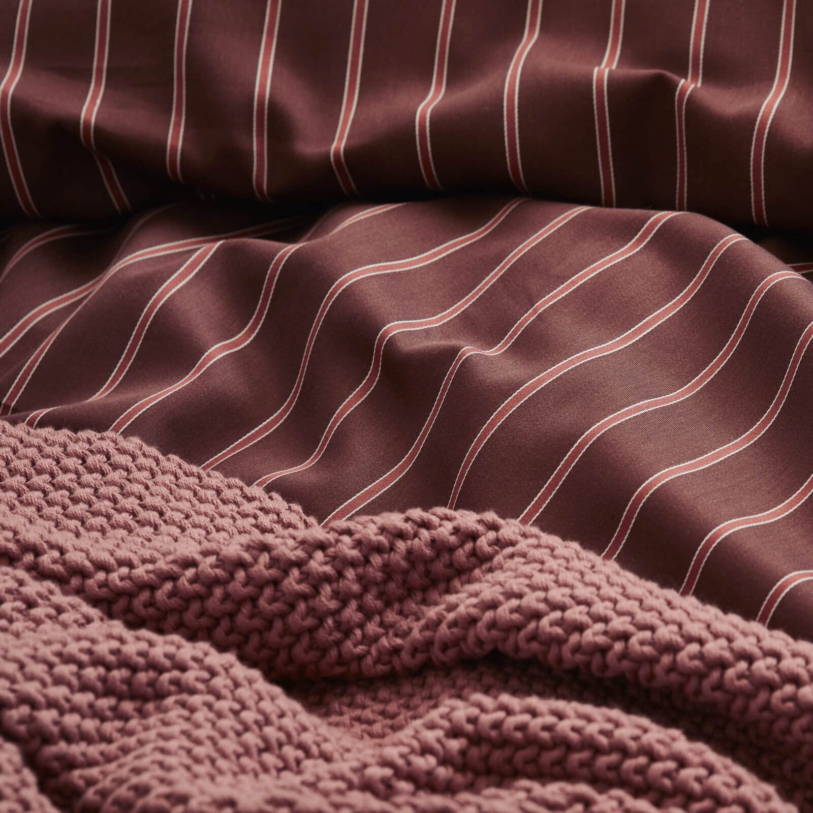 Marc O Polo Mako-Satin Bettwäsche Mulji warm Earth 1 Bettbezug 135 x 200 cm + 1 Kissenbezug 80 x 80 cm
