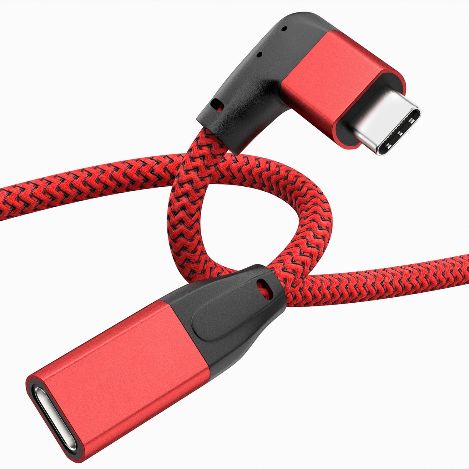 UseBean Right Angle USB C Extension Cable 1.8m, USB-C 3.1 Male to Female 4K Video Cord,Gen 2 10Gbps,90 Degree Type C Extender,Compatible with MacBook Pro/Air,iPad Pro,Galaxy S23,Nintendo Switch