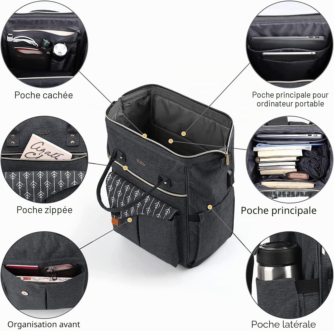 Sac à Dos Femme, Sac à Dos Ordinateur Portable