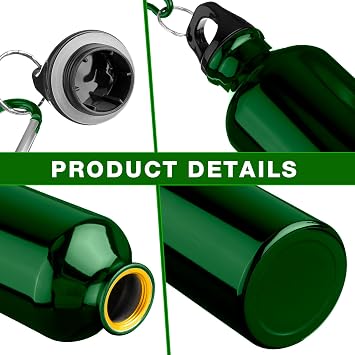 12 Pack 17oz Reusable Aluminum Water Bottles Bulk, Assorted Color