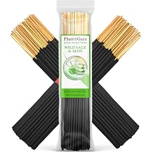 Wild Sage and Aloe Exotic Incense Sticks 7 Inch - Bulk 1 Bundle 85 to 100 Sticks - Natural 7" Long Lasting Aroma That Burns for 30 to 45 Minutes.