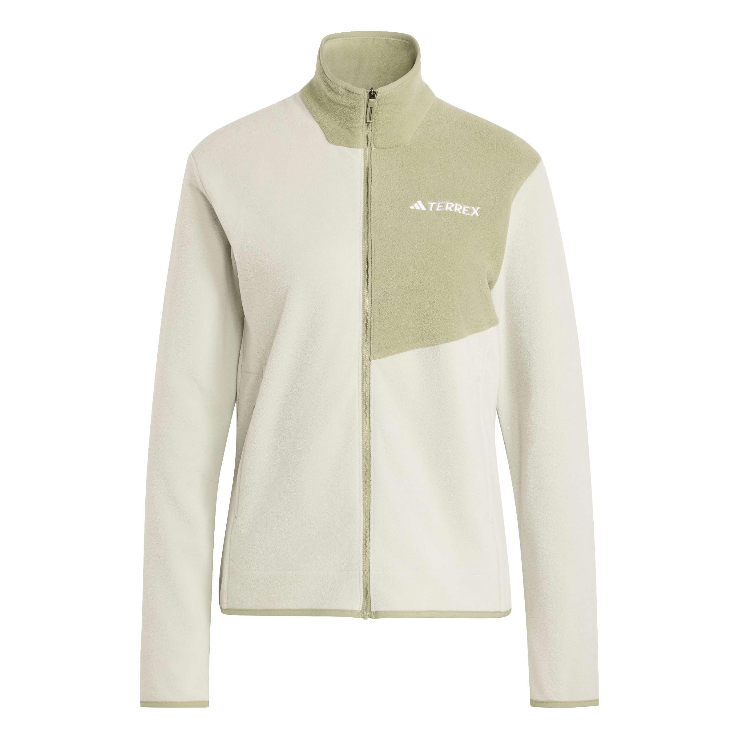 adidas Women's Terrex Multi Full Zip Fleece Jacket, halo green, L