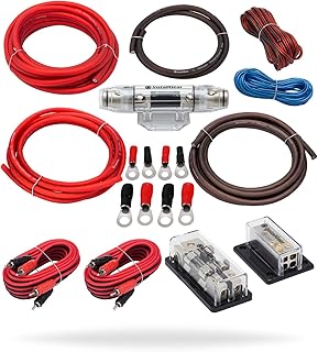 InstallGear Dual 4 Gauge CCA Amp Kit Amplifier Installation Wiring True Spec and Soft Touch Wire (4 Gauge (Dual))