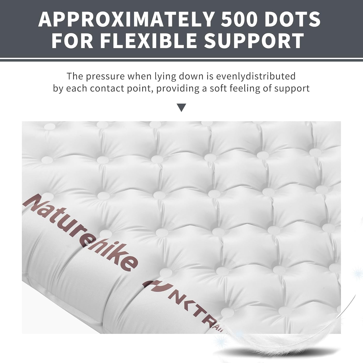 Naturehike Ultralight Self Inflating Sleeping Pad with R8.8, Patchworkable Sleeping Mat for Camping, Hiking, Climbing with Inflatable Bag (Regular-77.17 * 25.2in)