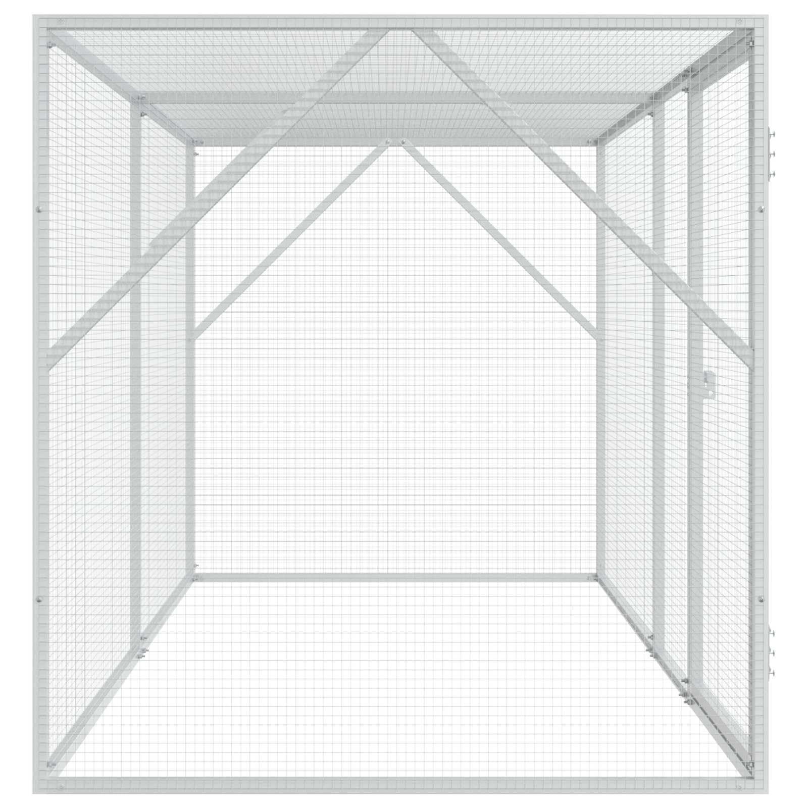 Generisch Vogelkäfig Anthrazit 208 x 102 x 108 cm Verzinkter Stahl,Tier- & Haustierbedarf,Haustierbedarf,Vogelbedarf,Vogelkäfige & -ständer-4100925