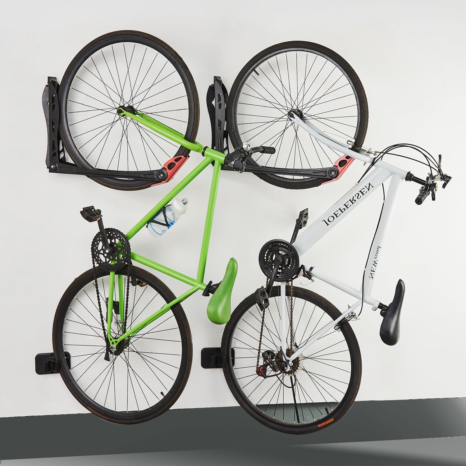 WallmasterBIKEPAL Swivel Bike Rack, Wall Mounted Vertical Bike Storage Hanger, Space Saving for Home and Garage, 2 Pack