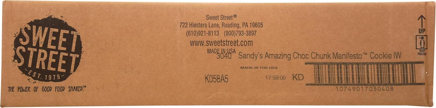 Sweet Street Sandys Amazing Chocolate Chunk Manifesto Cookie, 3.02 Ounce - 48 per case.